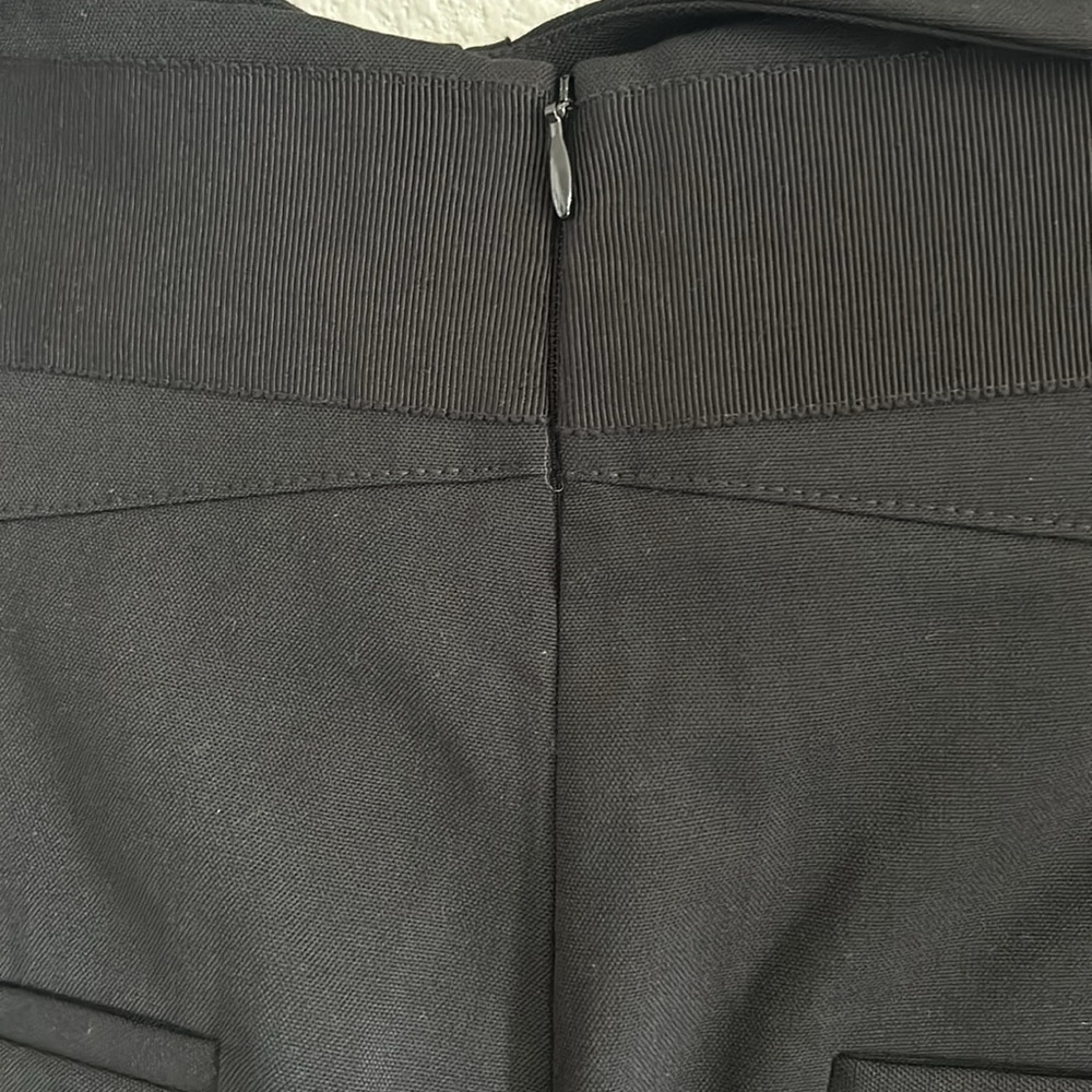 REDVALENTINO | Grosgrain Trimmed Flannel Tapered Pants - Picture 8 of 9